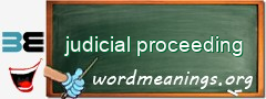 WordMeaning blackboard for judicial proceeding